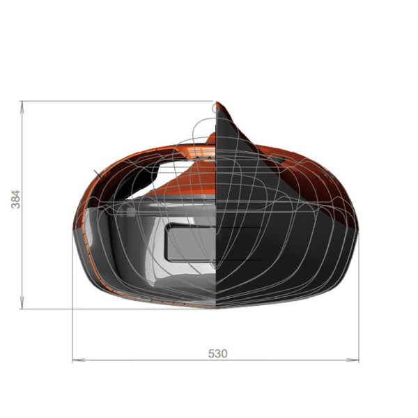 Splint Sea Play 510 elite orange. Sea kayak fiberglass-carbon - Image 6