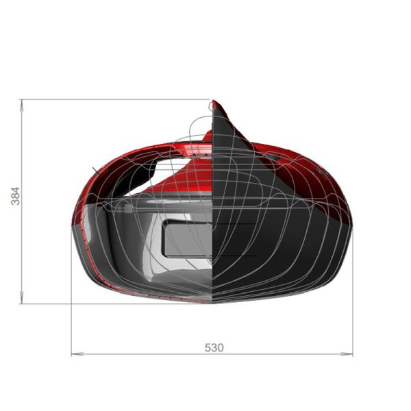 Splint Sea Play 510 elite red. Sea kayak fiberglass-carbon - Image 6